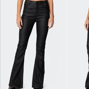 Edikted Flare Leather Pants